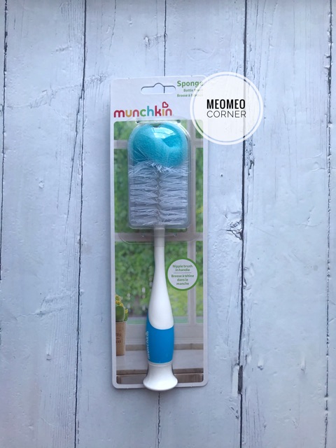 Cọ rửa bình sữa và núm ti Munchkin(Cọ có mút Xám)