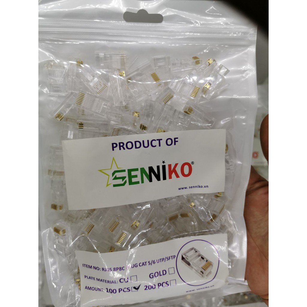 Túi hạt mạng TP-Link / Seniko RJ45 Cat5 100 chiếc