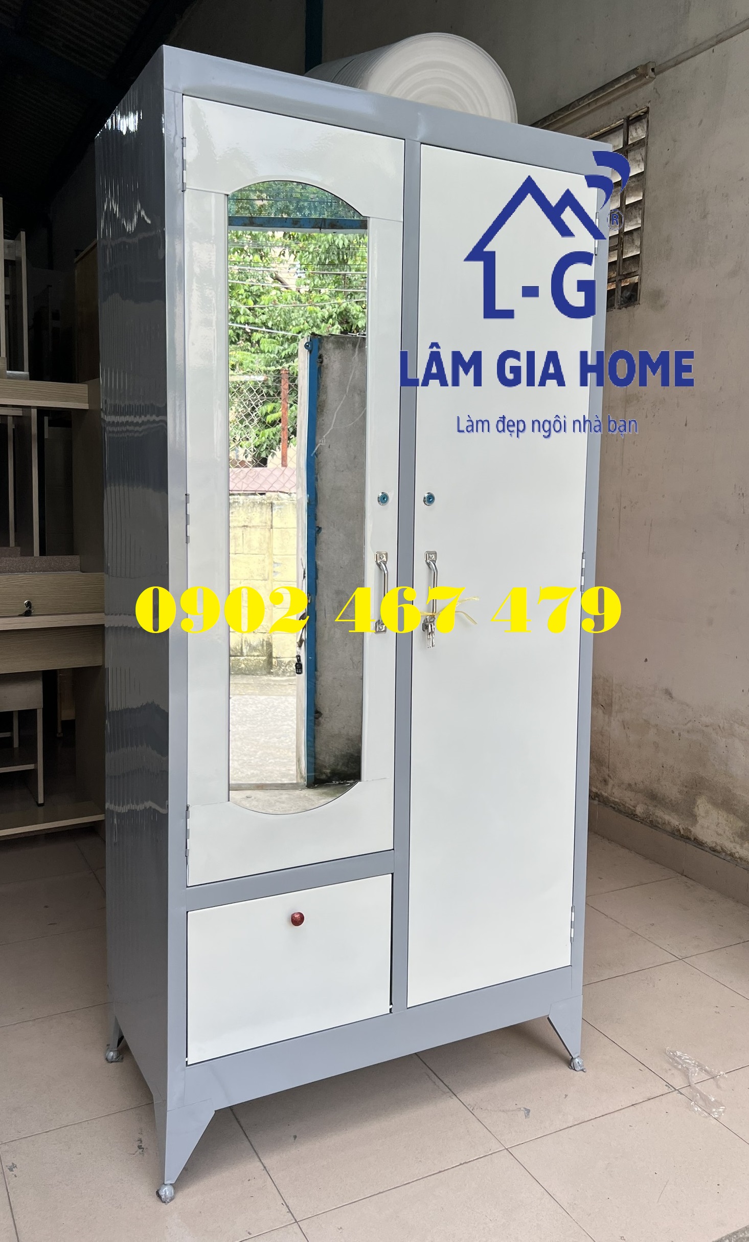 TỦ SẮT 2 CÁNH MẪU BÁN CHẠY SƠN DẦU