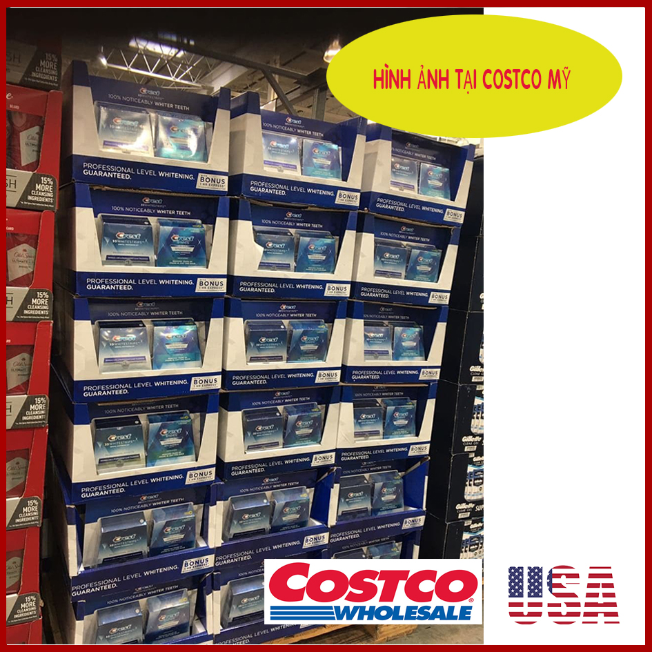 5 gói dán trắng răng Crest 3D WHITE Whitestrips Professional Effects (HÀNG LOẠI 1 CỦA CREST, COSTCO MỸ)
