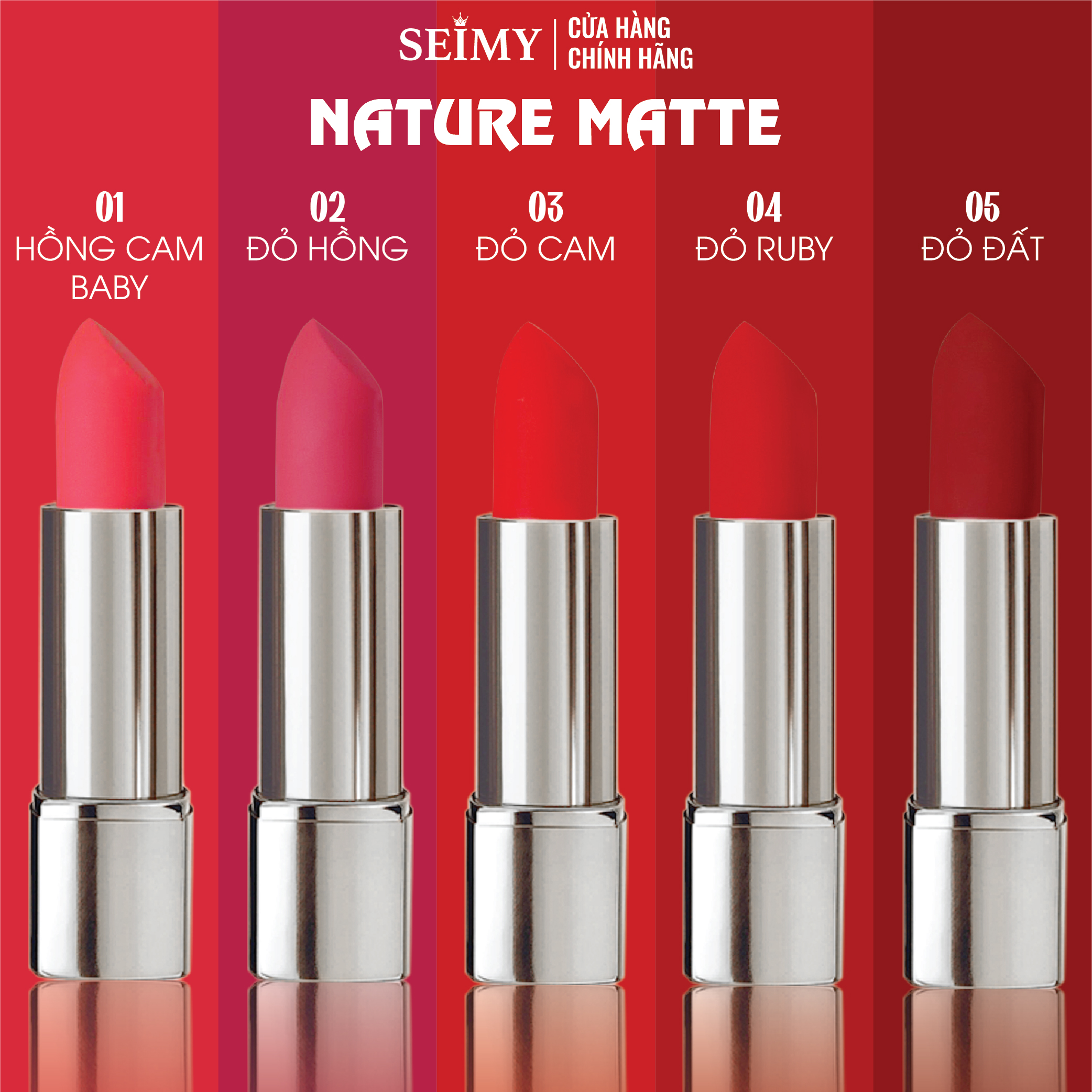 Son thỏi lì Seimy - Nature Lipstick 3,5g