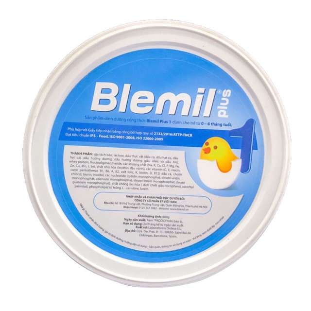 Sữa Blemil Số 1 800G