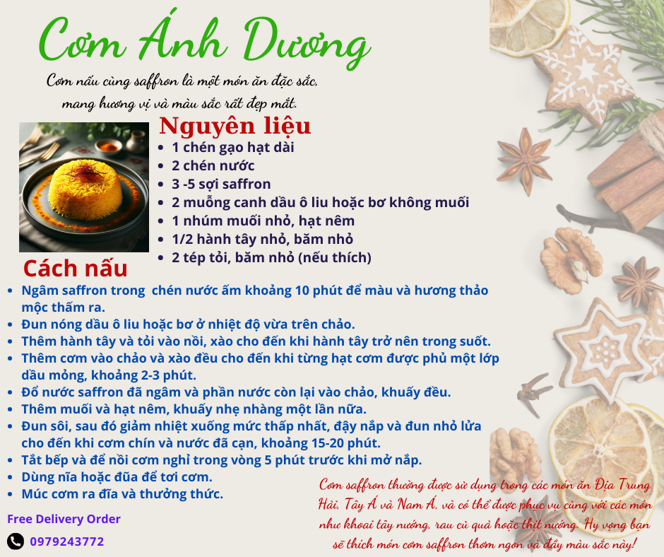 Nhuỵ Hoa Nghệ Tây Iran chính hãng nguyên chất