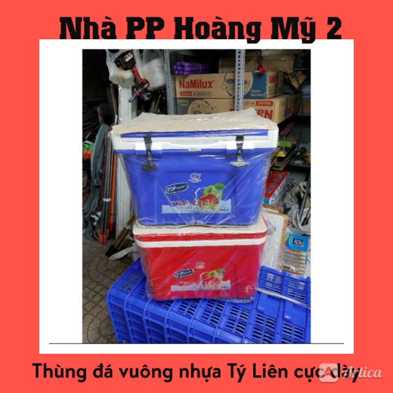 Thùng đá vuông topcool nhựa tý liên - cực dày - giữ lạnh 36h