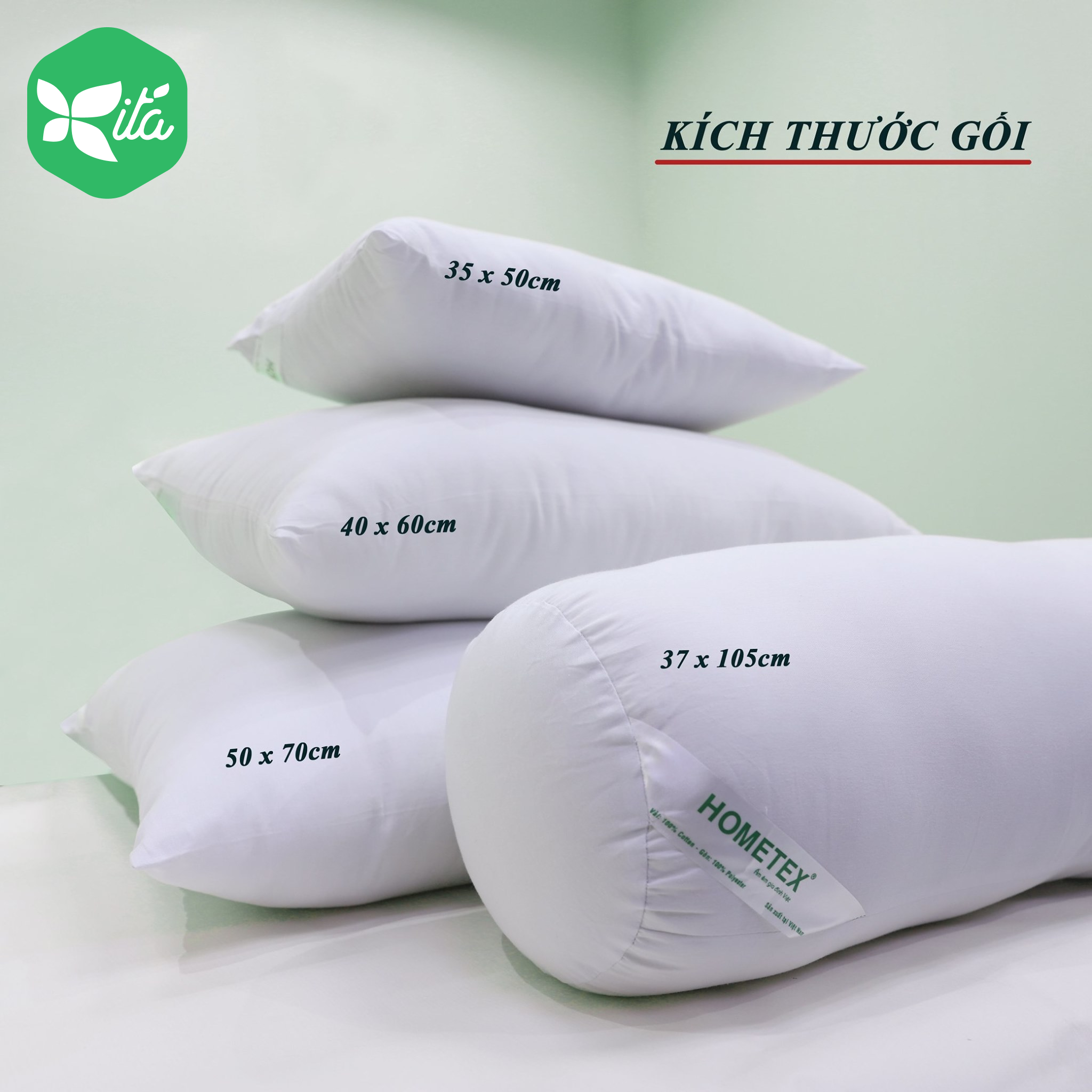 Ruột gối ôm Hometex (37x105cm)