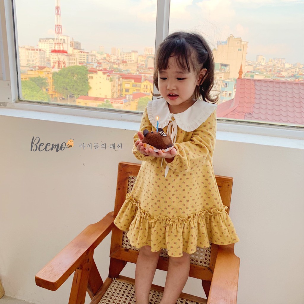 Váy bé gái hoa nhí cổ sen bèo Beemo 20V020
