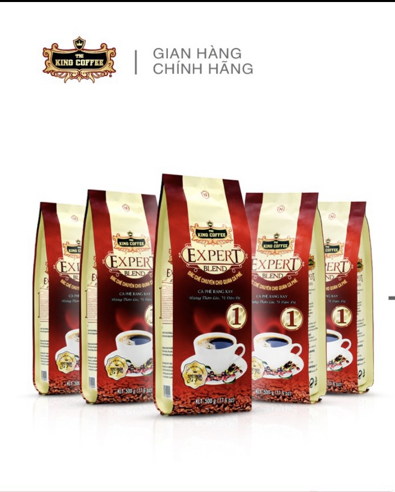 [HCM] Cà Phê Rang Xay EXPERT BLEND 1 KING COFFEE Gói 500GR SHOP EUDORA