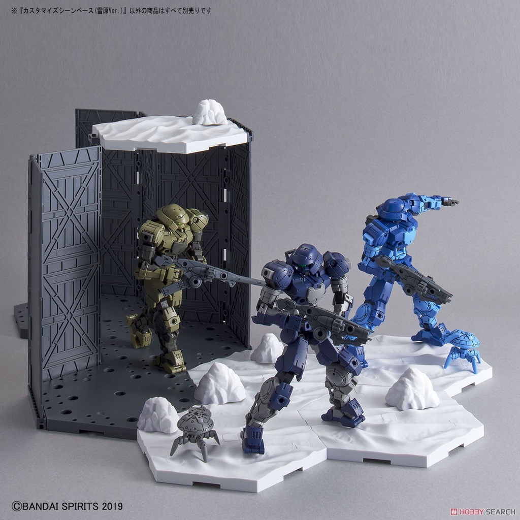 [Hoàn Tiền 10%]Mô hình lắp ráp giá đỡ trưng bày CUSTOMIZE SCENE BASE (SNOWFIELD Ver.) 03 Bandai