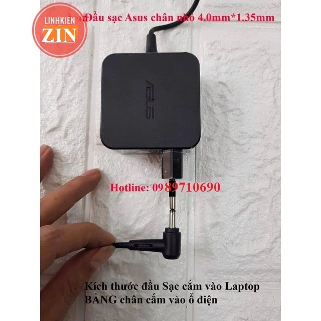 Sạc Laptop Asus X453 X553 E402 E502 X441 X507M 19V – 1.75A sạc vuông chân nhỏ 1.35 ZIN