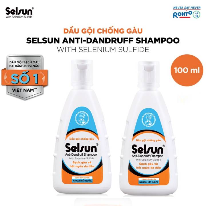 Bộ 2 dầu gội Selsun chống gàu, sạch gàu & hết ngứa da đầu Selsun Anti-Dandruff Shampoo 100ml
