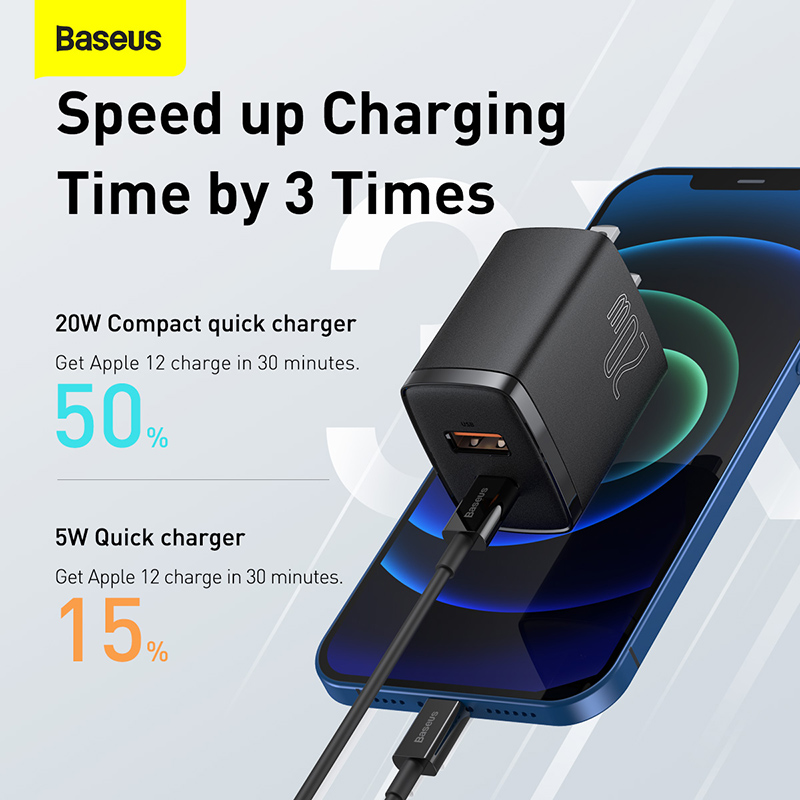 Cốc sạc siêu nhỏ gọn 20W Baseus Compact Quick Charger