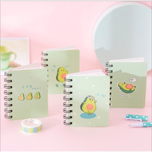 Sổ lò xo mini hình quả bơ