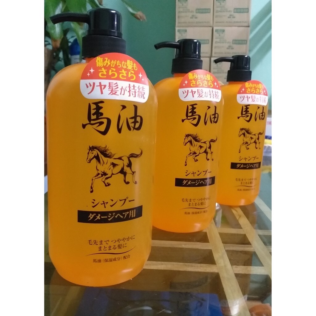 Dầu Gội/Dầu Xả Mỡ Ngựa 600ml Nội Địa Nhật