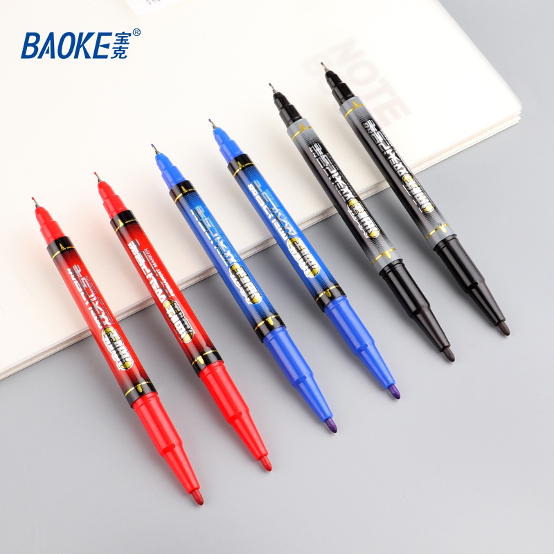 Bút dạ kính 2 đầu Baoke MP2926 Xanh/Đỏ/Đen (12/144)