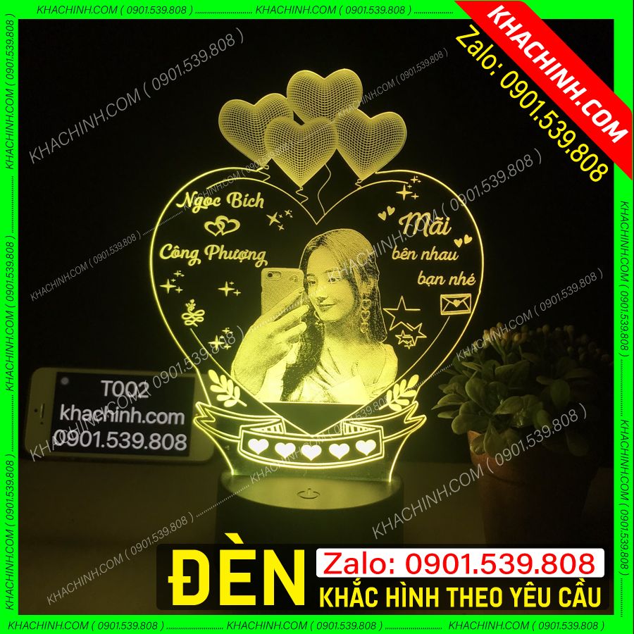 [HCM]Đèn Led khắc hình cá nhân hình ảnh chụp - 16 màu - điều khiển từ xa – Qùa Tặng Độc Đáo Đèn Trang Trí Đèn Để Bàn Đèn Phòng Ngủ Thiết Kế Khắc Hình Theo Yêu Cầu