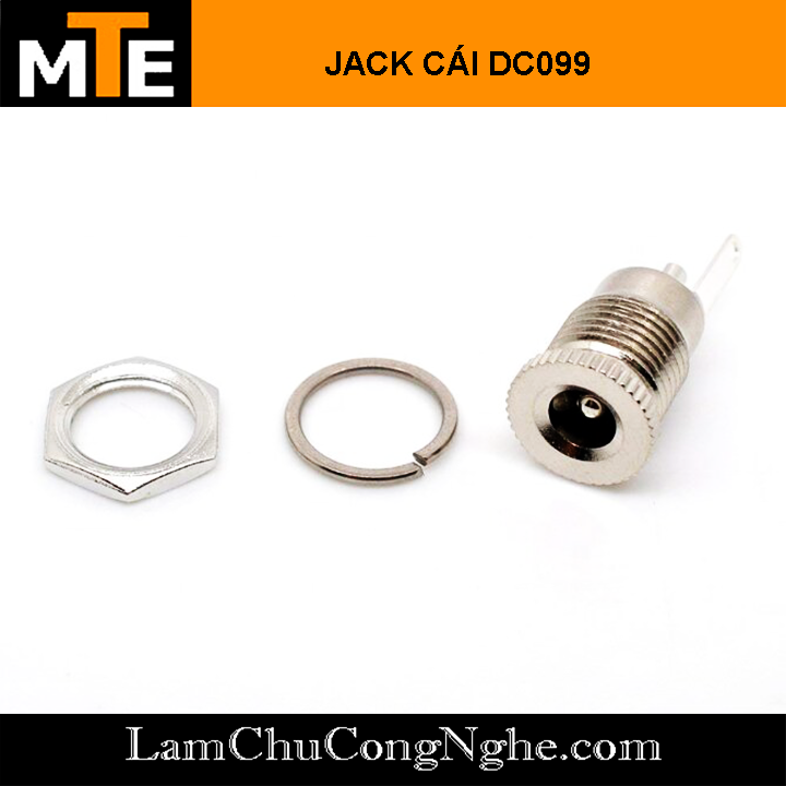Jack nguồn DC 5.5x2.1 Cái Jack DC cái tròn DC-099