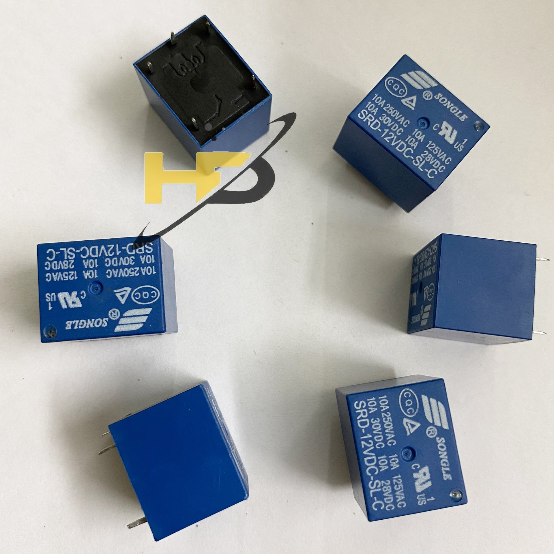 Relay 10A 12V Chính Hãng SONGLE 5 Chân Cắm Loại Tốt (Combo 3 Con)