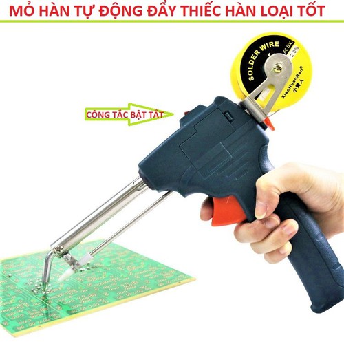 Mỏ hàn thiếc điện tử tự động đẩy thiếc hàn loại tốt siêu bền mẫu mới giúp hàn nhanh hơn , mỏ tự đẩy thiếc hàn 60W loại xin