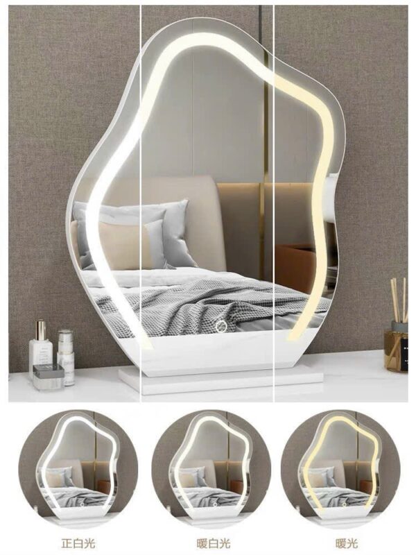 Gương trang điểm tròn có đèn led 50cm