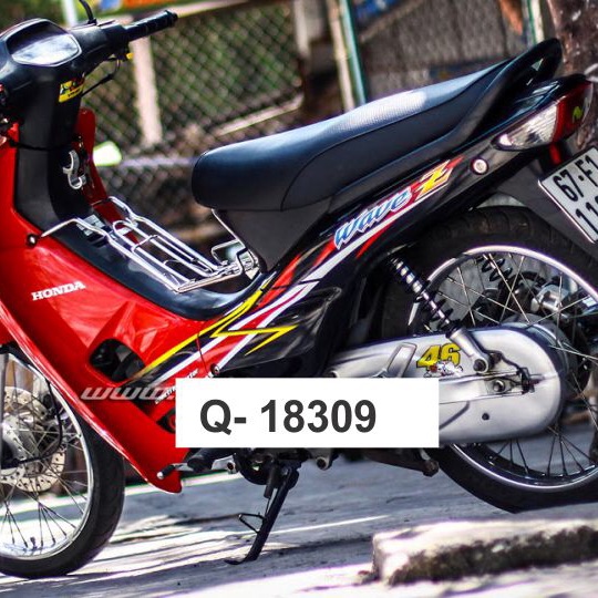 Tem xe wave đen đỏ