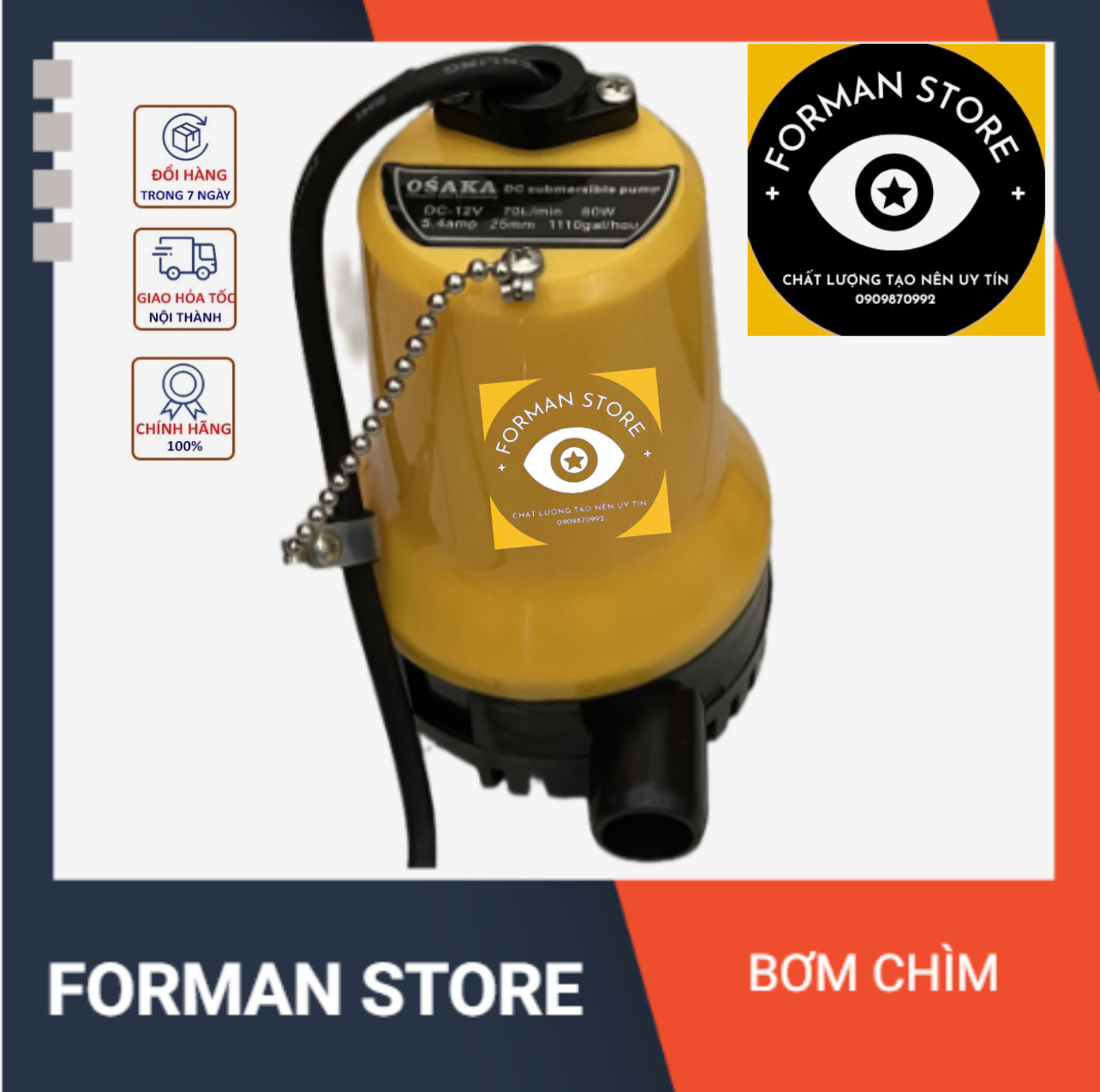 Máy bơm chìm nhựa mini 12V