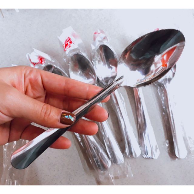 Set 10 cái muỗng ăn cơm inox loại tốt dày