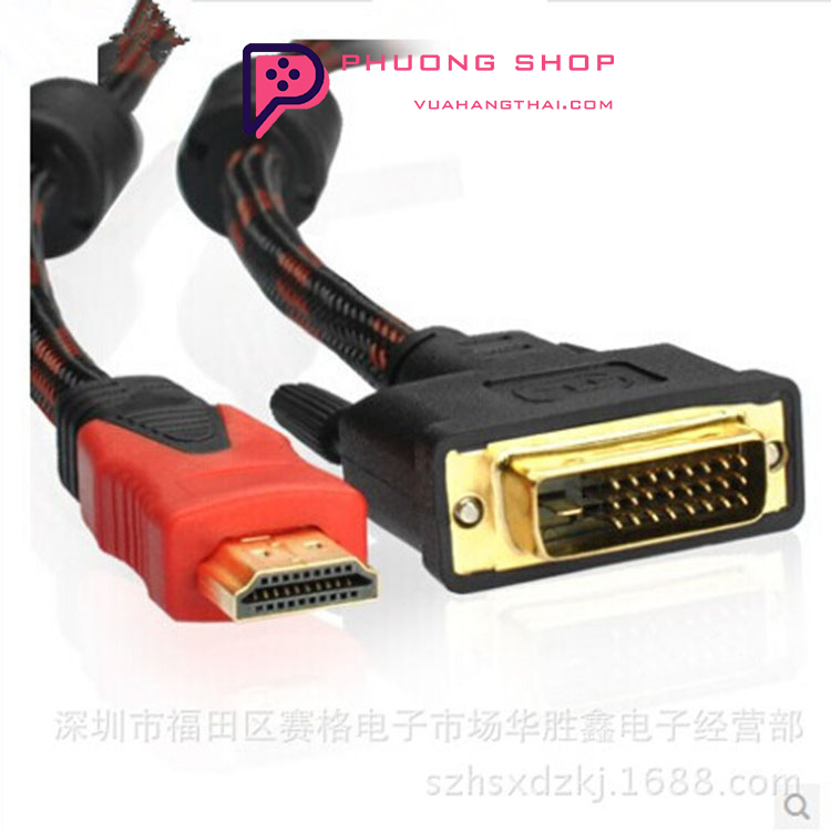 Dây Cáp HDMI to DVI 241 Dài 1.5m 3m 5m- Cáp Chuyển Đổi Đầu HDMI sang ...