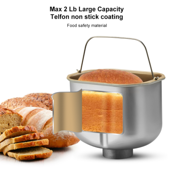 Máy làm bánh mì tự động cao cấp BioloMix BBM013, 17 chương trình chế biến, chế độ hẹn giờ sâu, nấu được cả các món ăn mứt, dăm bông