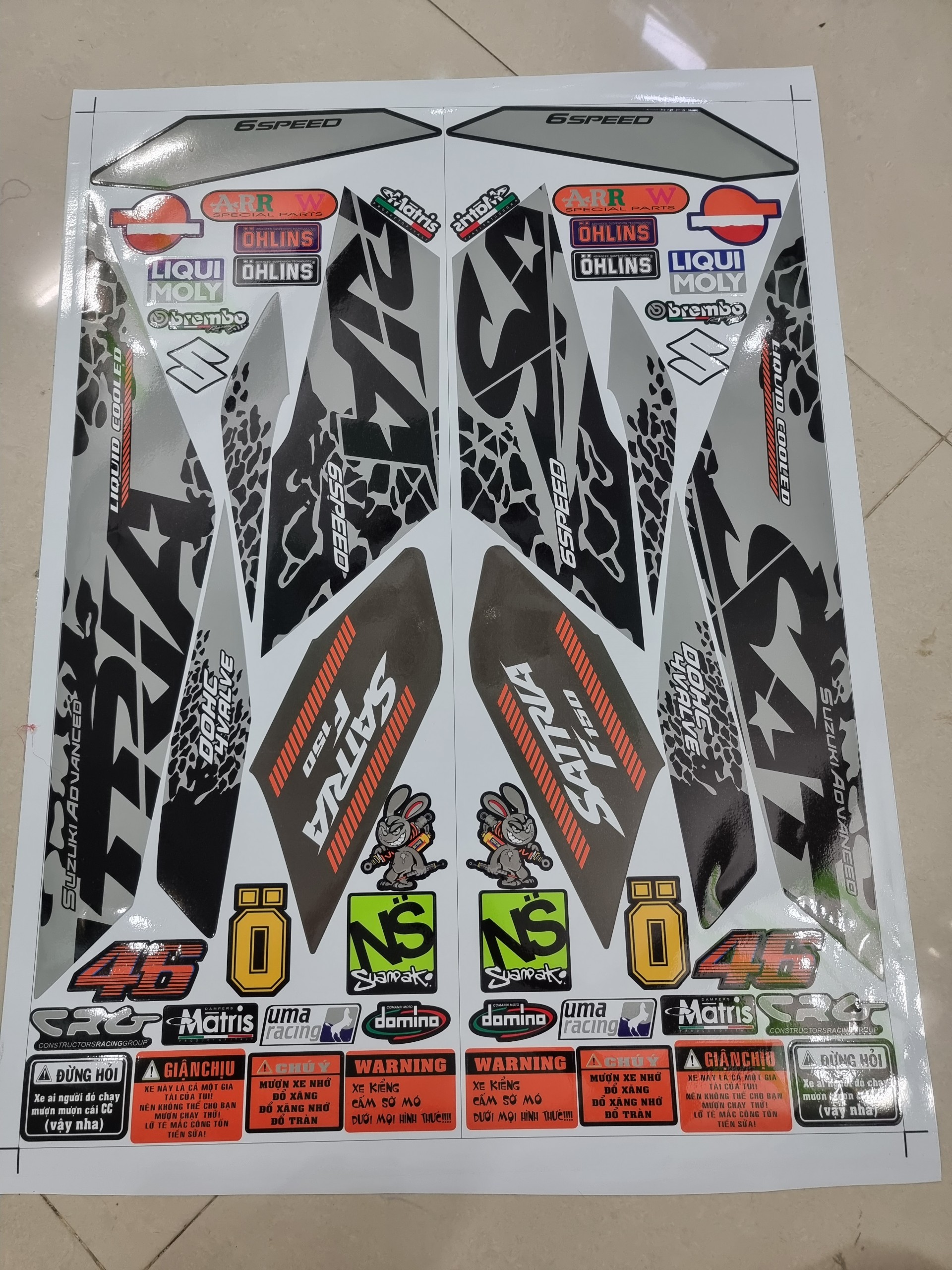 Tem Satria fi báo đốm tặng logo
