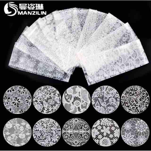 Giấy foil trắng dán móng