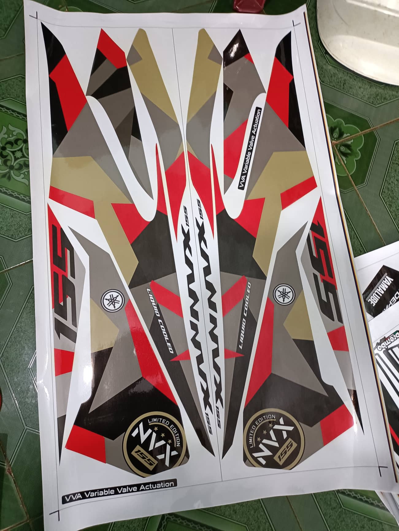 Tem rời nvx camo,decal 3 lớp