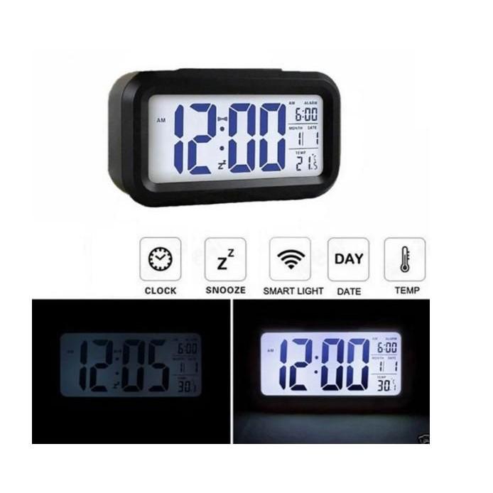 (Rẻ SẬP SÀN) Đồng Hồ Báo Thức Điện Tử Để Bàn Màn Hình LCD Đa Chức Năng: Thời Gian, Lịch, Báo Thức, Nhiệt Độ - AD208