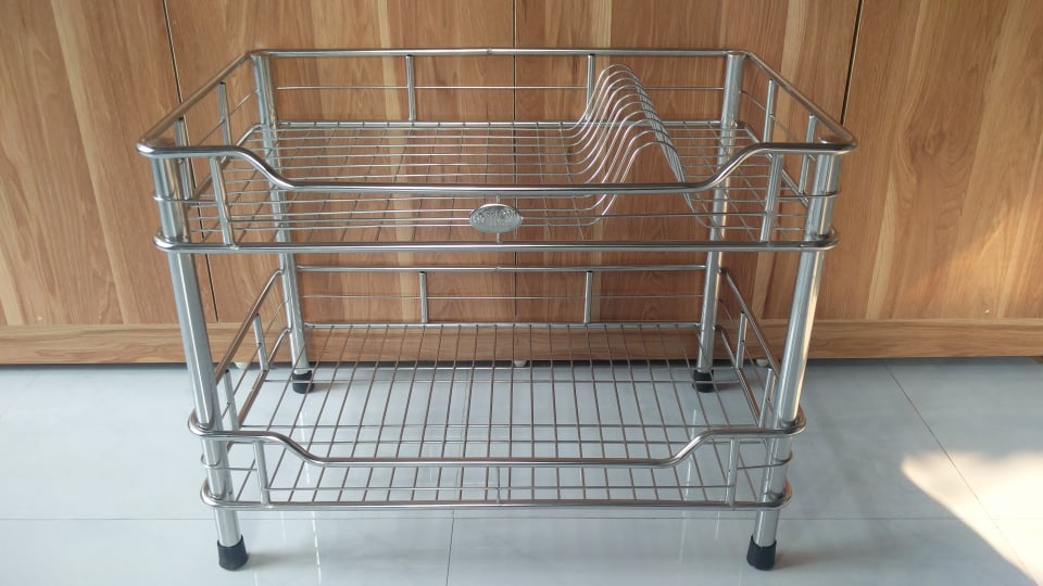 Kệ, chạn bát inox 2 tầng đứng