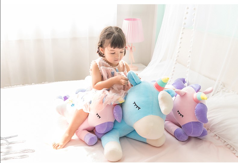 Gối mền gấu bông kỳ lân dài 60cm