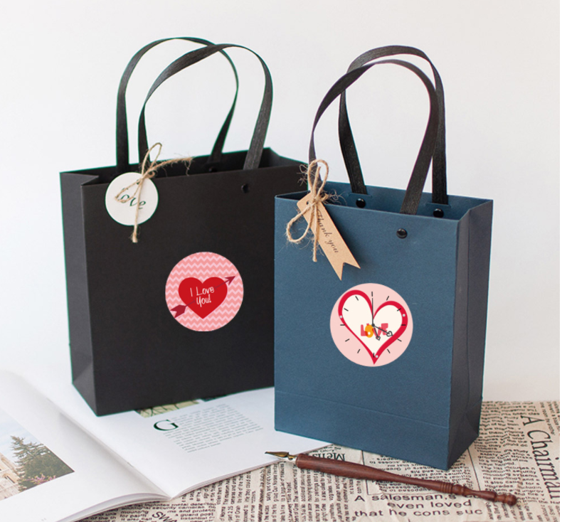 Cuộn 500 stick STICKER HAPPY VALENTINE DAY Nhãn dán STICK063