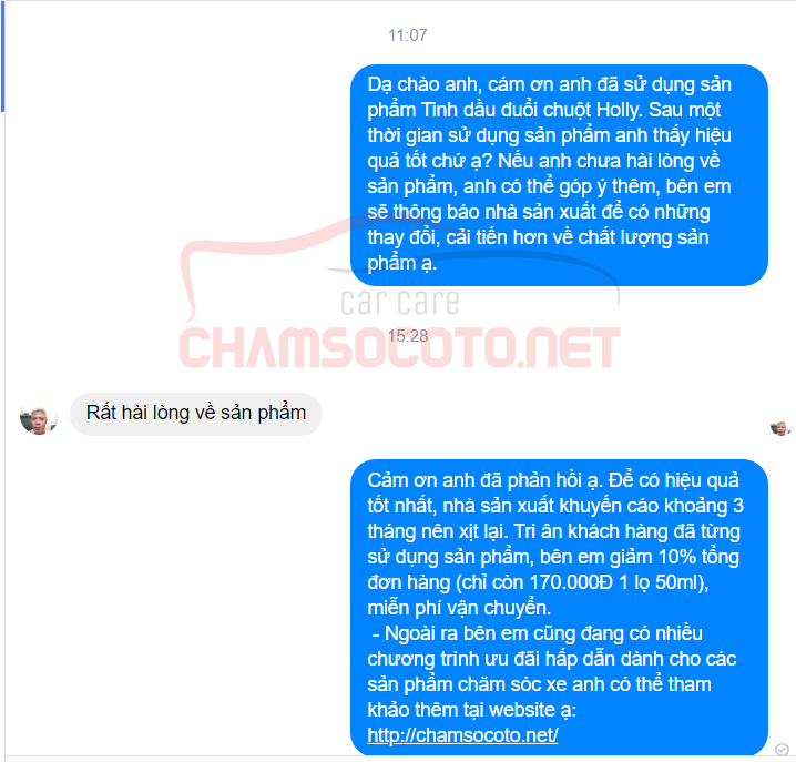 Tinh dầu đuổi chuột ô tô Holly