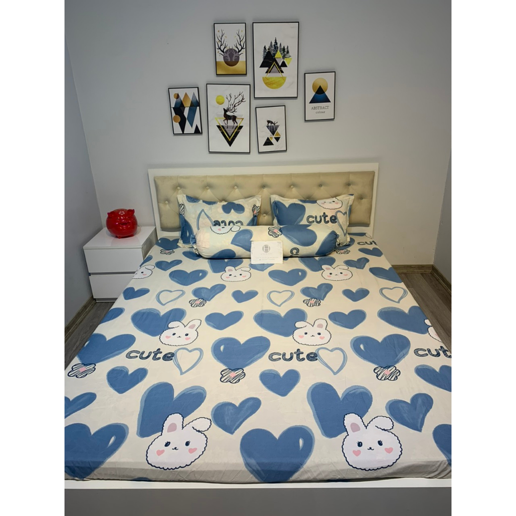 Bộ ga gối 3 món poly cotton hàng loại 1