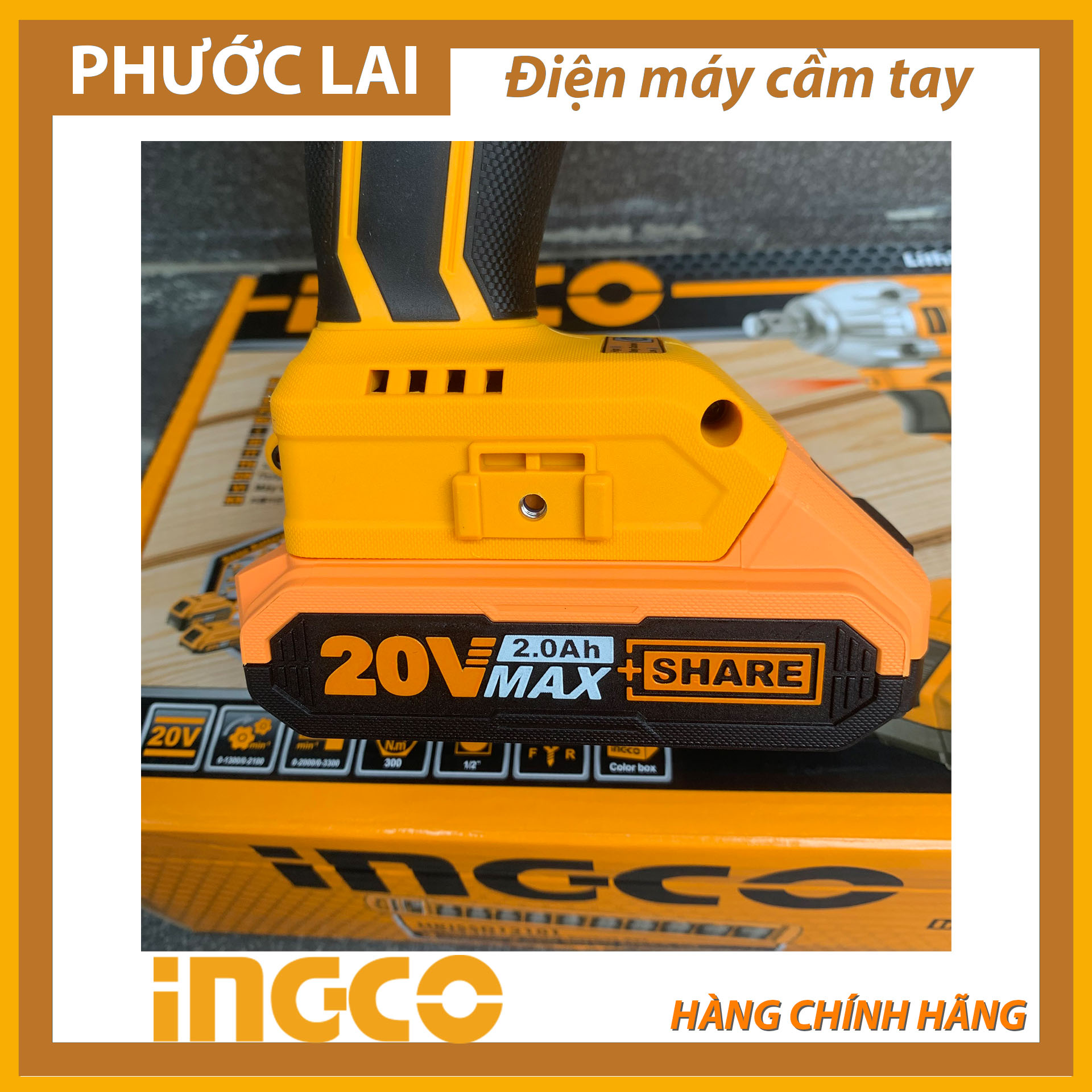 Máy siết Bu lông dùng pin INGCO CIWLI2001