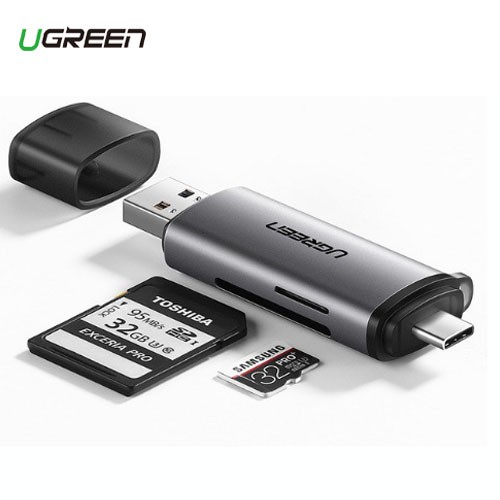 Đầu Đọc Thẻ Nhớ Type-C + Usb 3.0 Ugreen 50706 - Đọc Thẻ TfCf