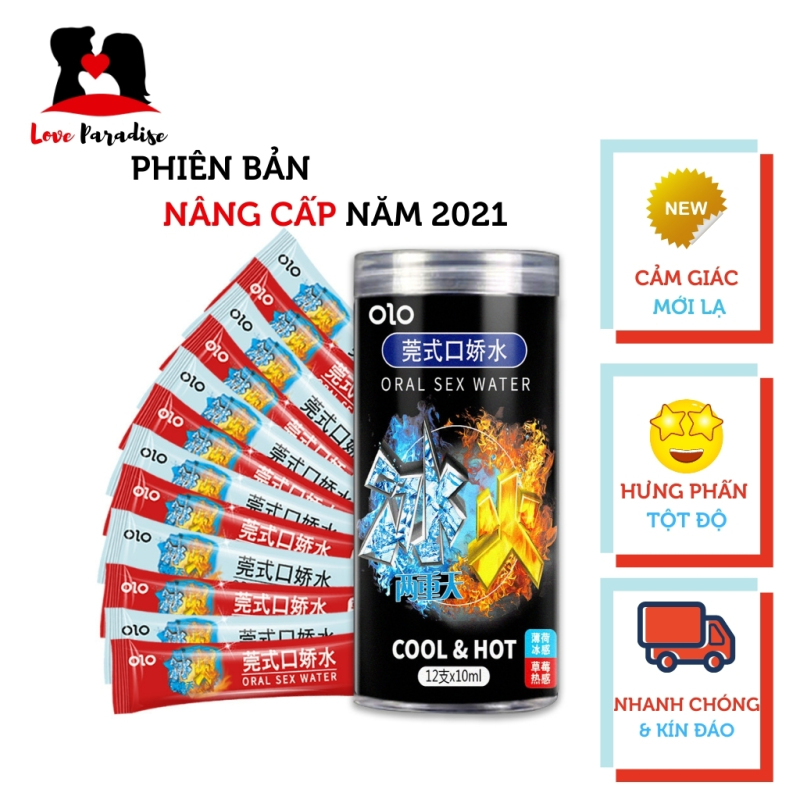 Gel nước ngậm Băng- Hỏa, QH bằng miệng, giúp cuộc yêu thăng hoa theo cách mới, phiên bản nâng cấp cực đỉnh, hộp 12 gói - Love Paradise