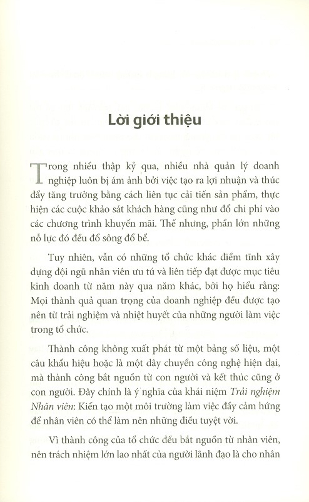 Trải Nghiệm Nhân Viên