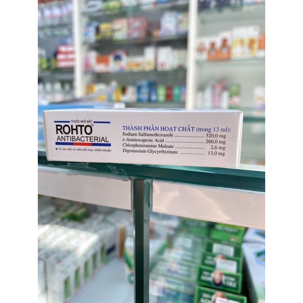 dung dịch rửa mắt rohto antibacterial 13ml Date mới