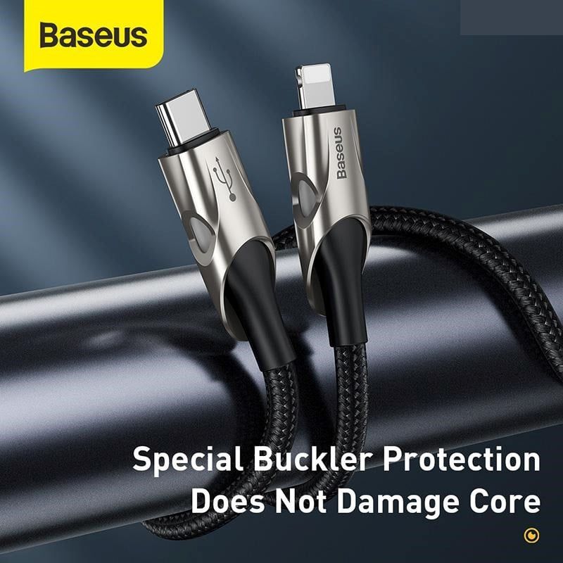 Cáp sạc nhanh siêu bền Baseus Fish eye Cable cho iPhone/iPad CATLYY Type C to Lightning 18W