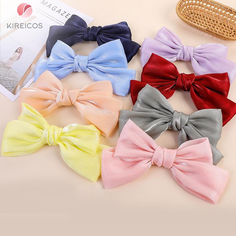 [HCM]Kẹp Tóc Nơ Tiểu Thư Vải Lấp Lánh Hot Trend Nhật Hàn