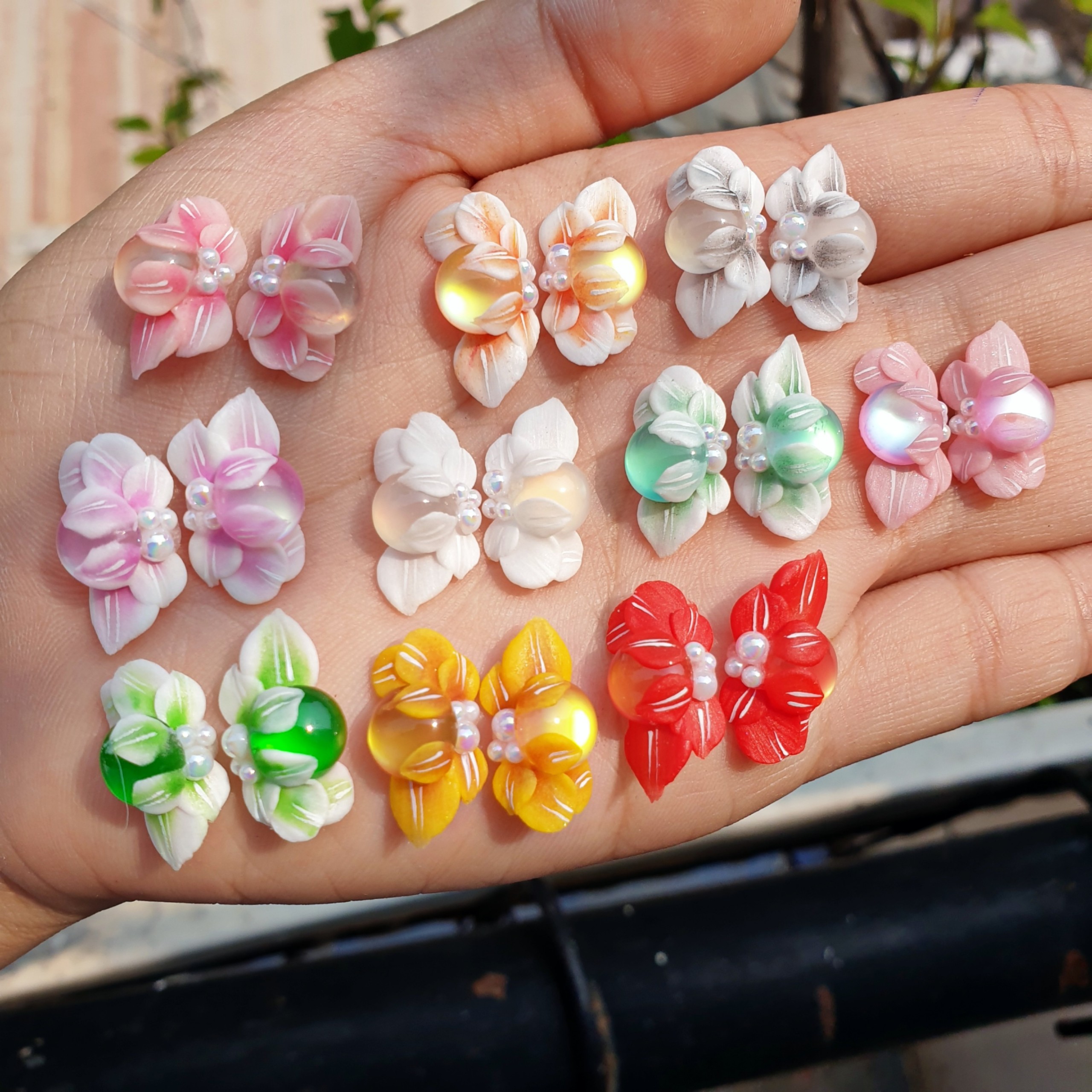 [HCM]Hoa bột nổi - hoa nửa ôm đá mắt mèo 12HB
