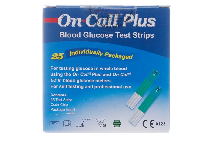 Que Thử Đường Huyết Oncall Plus Hộp 25 Que