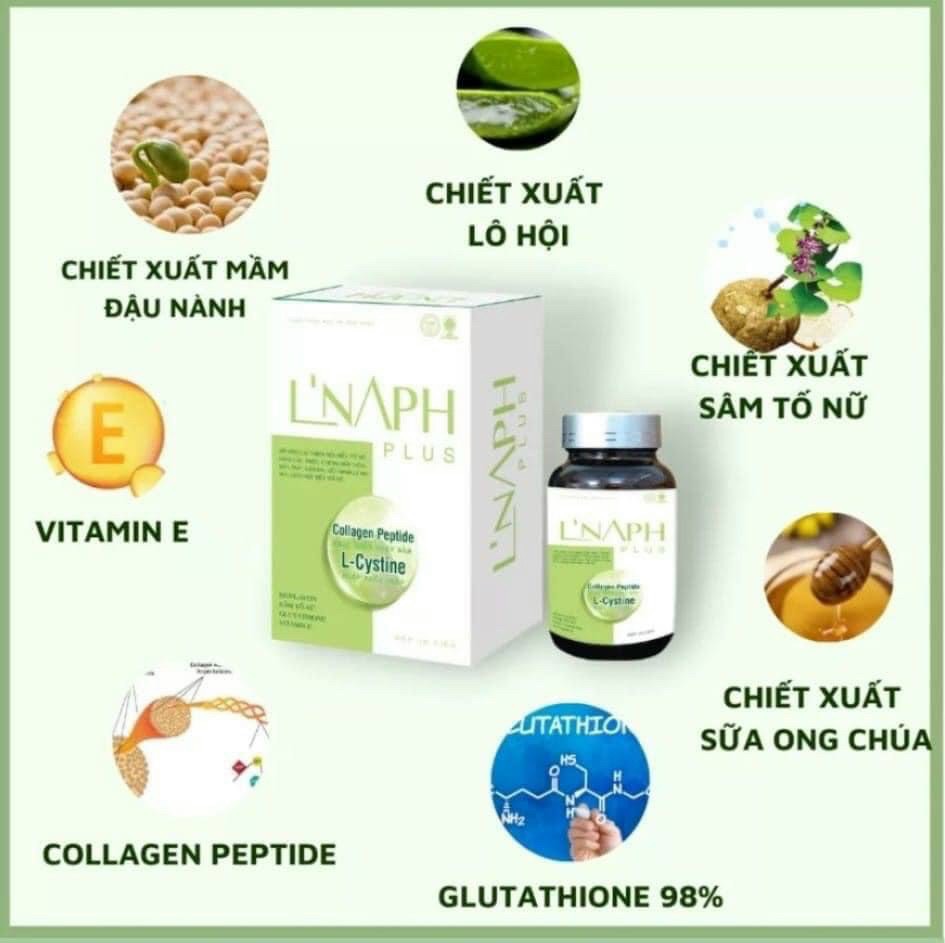 Viên Uống L’naph Plus - Cân Bằng Nội Tiết Tố, Giảm Nám, Sáng Da Hồng Hào