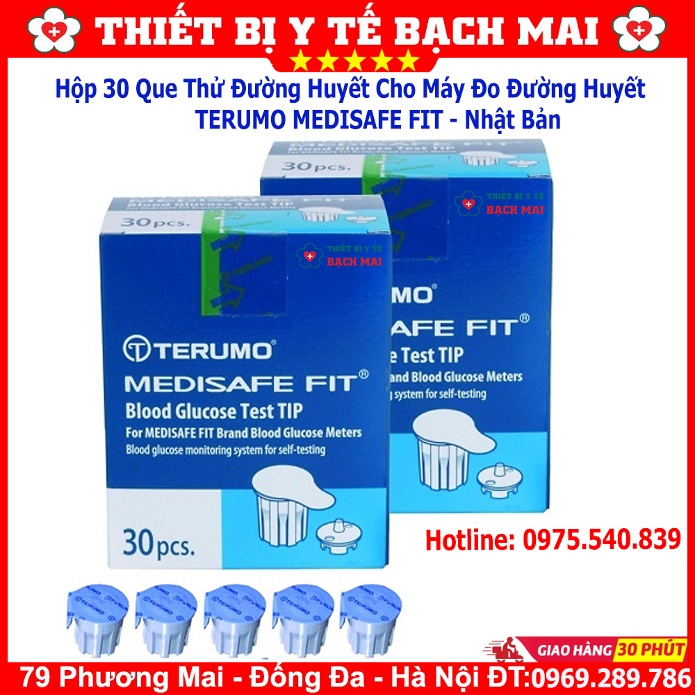 QUE THỬ ĐƯỜNG HUYẾT TERUMO MEDISAFE FIT [HỘP 30 QUE]