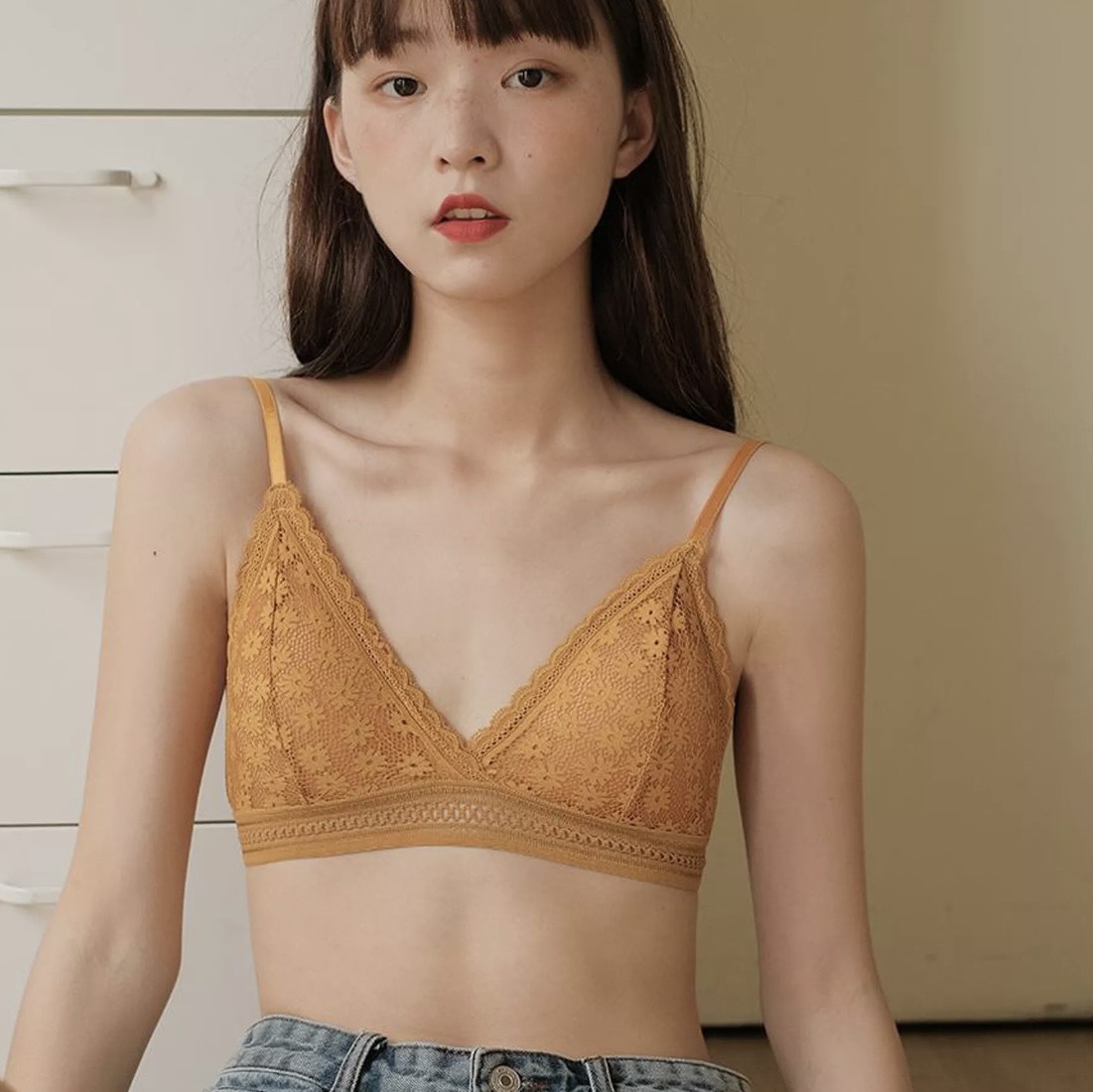 Áo Ngực Ren Hoa Mềm Mịn DAN 7338
