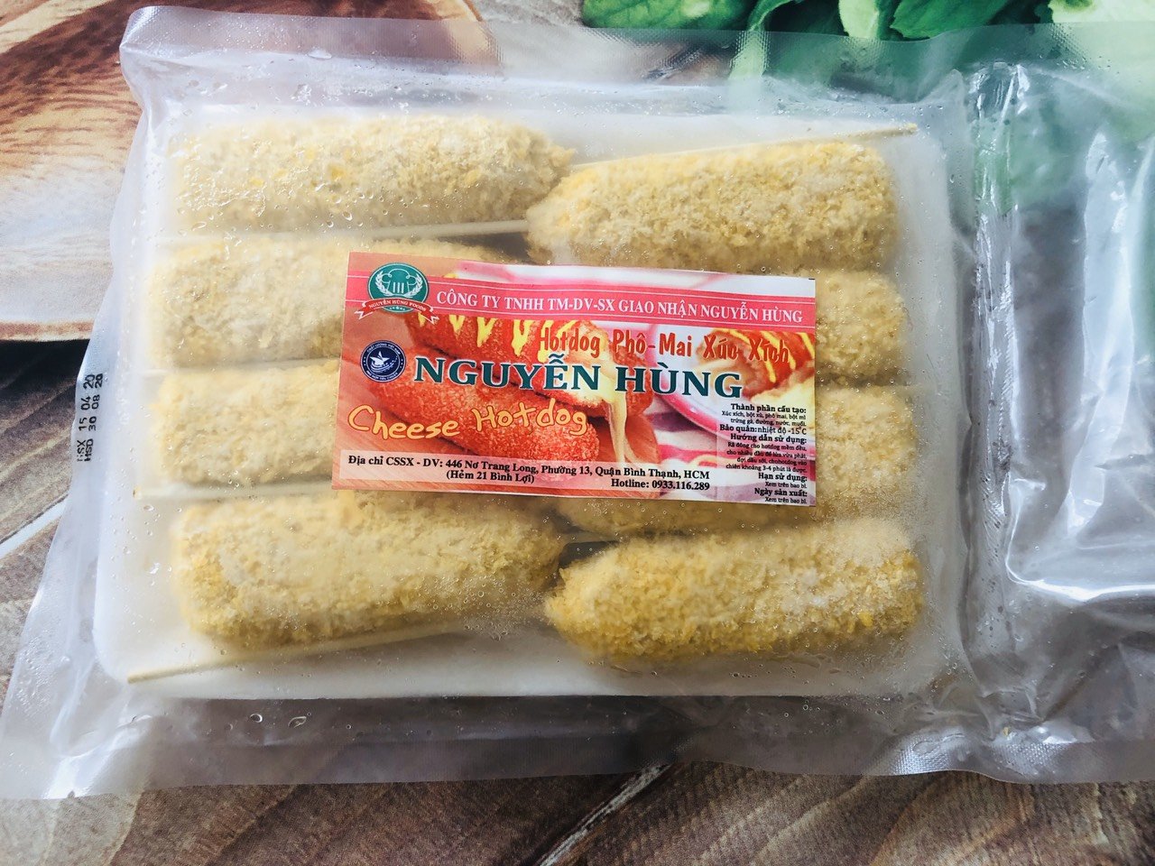 Hotdog phô mai gói 8 cây